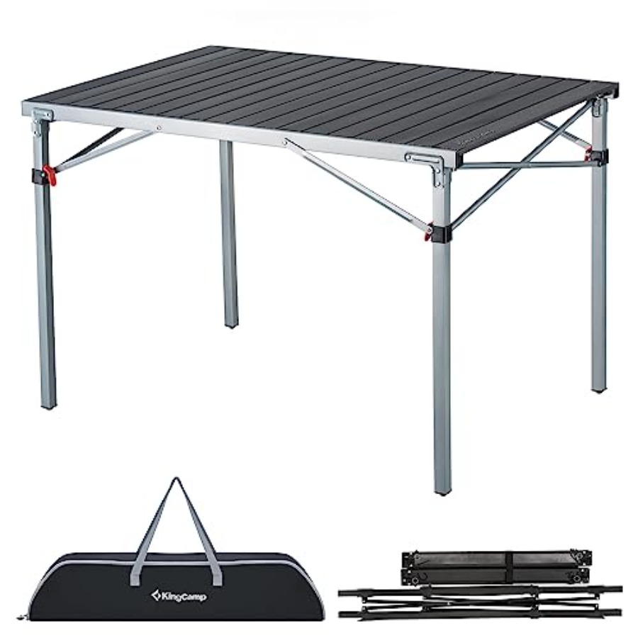 Camp Table Folding - Aluminum Folding Lightweight Roll Portable Stable