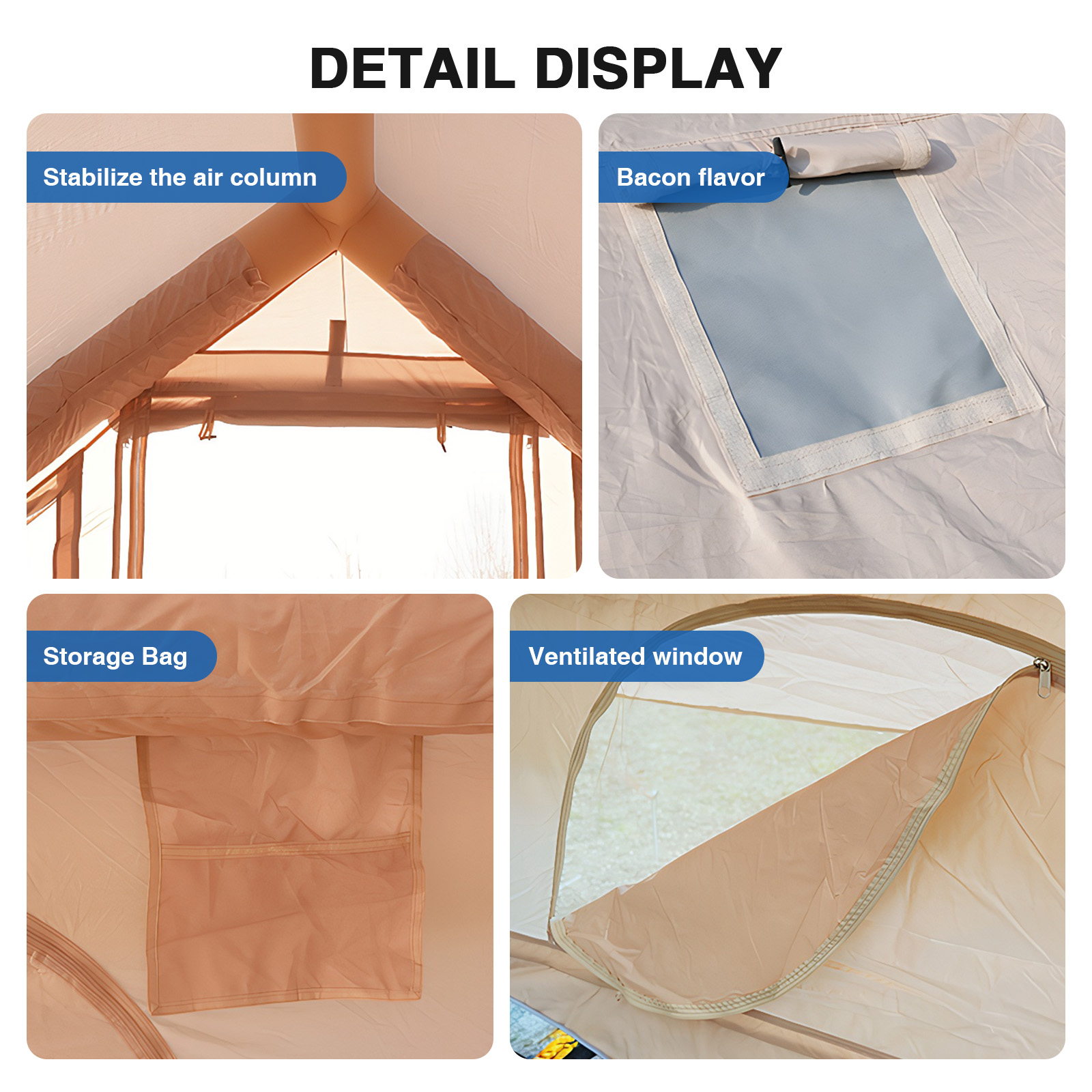 Outdoor Camping Automatic Quick Opening Tent - Inflatable Camping Tent Waterproof Oxford Glamping