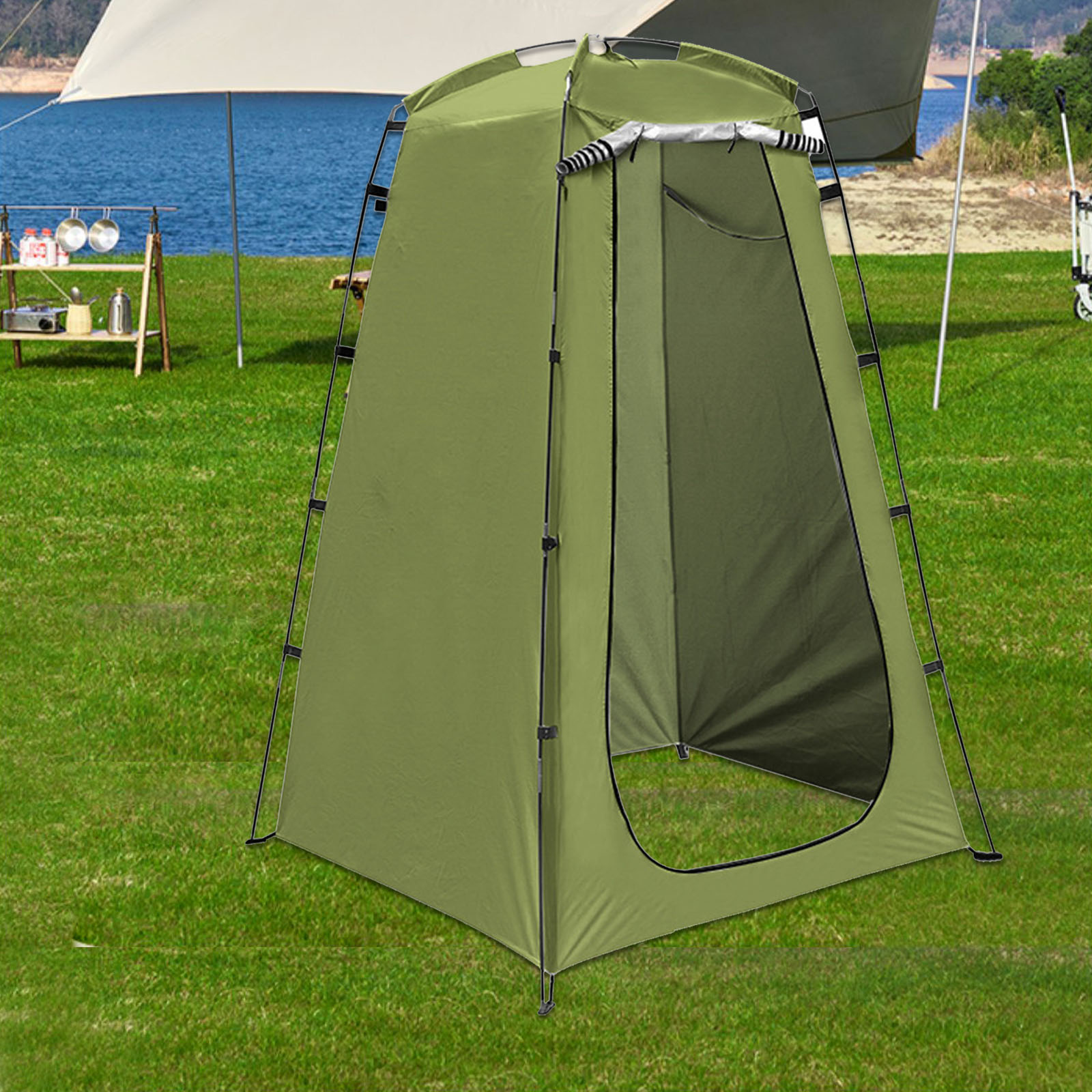 Camping Shower Tent Car Side B - огляд і ціна Outdoor Camping Automatic Quick Opening Tent