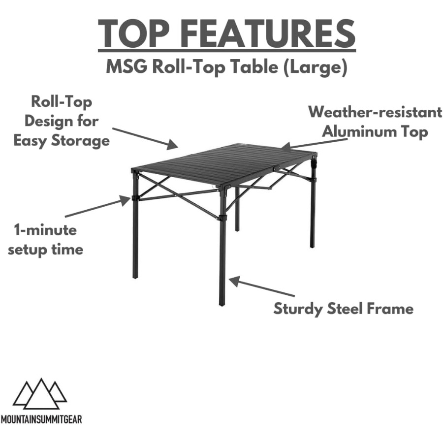 HeavyDuty RollTop Table for Ca - огляд і ціна Camp Table Folding