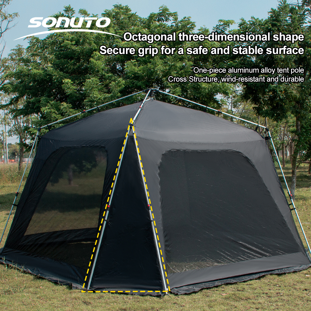 Sonuto Octagonal Instant Cabin - огляд і ціна Outdoor Camping Automatic Quick Opening Tent
