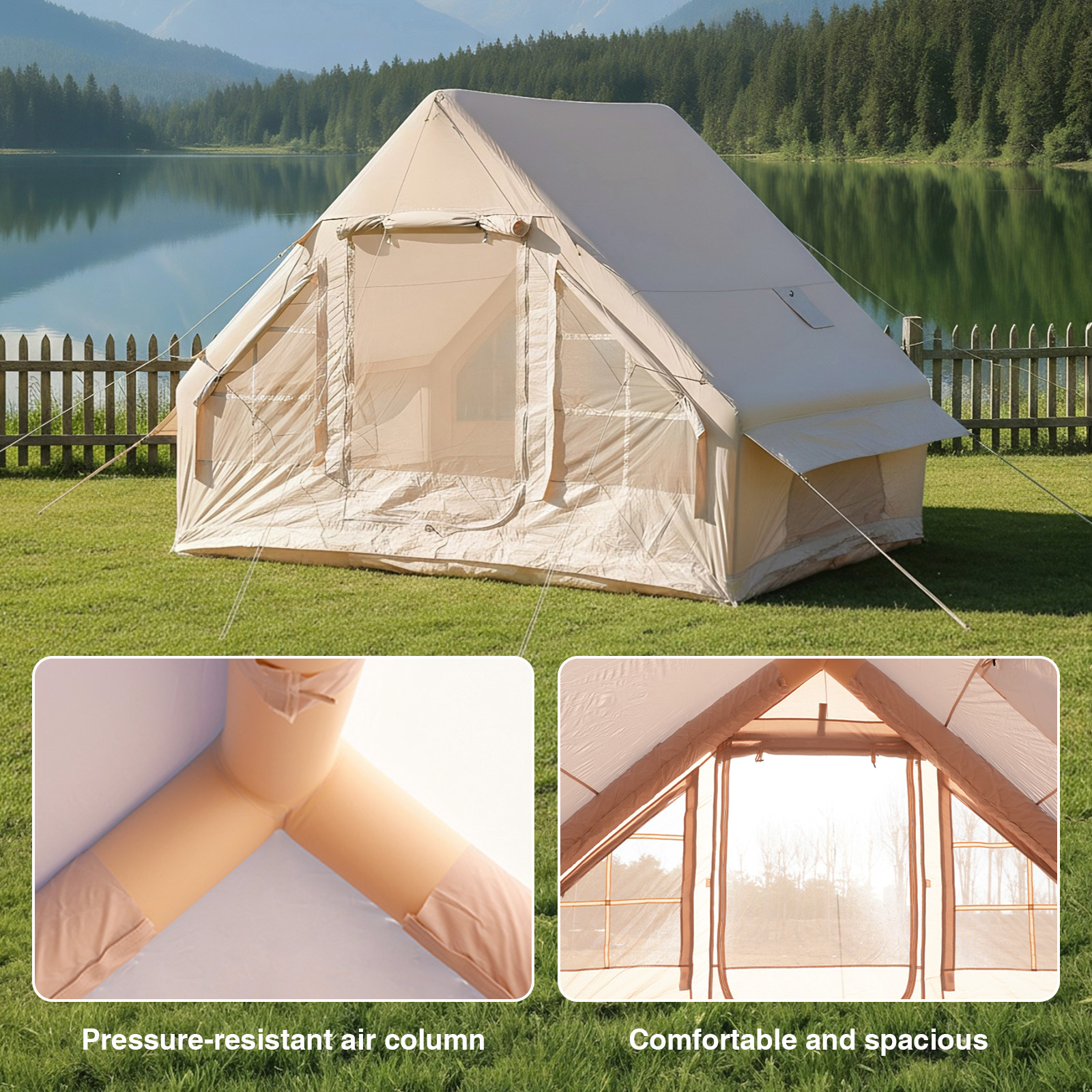 Inflatable Camping Tent Waterp - огляд і ціна Outdoor Camping Automatic Quick Opening Tent