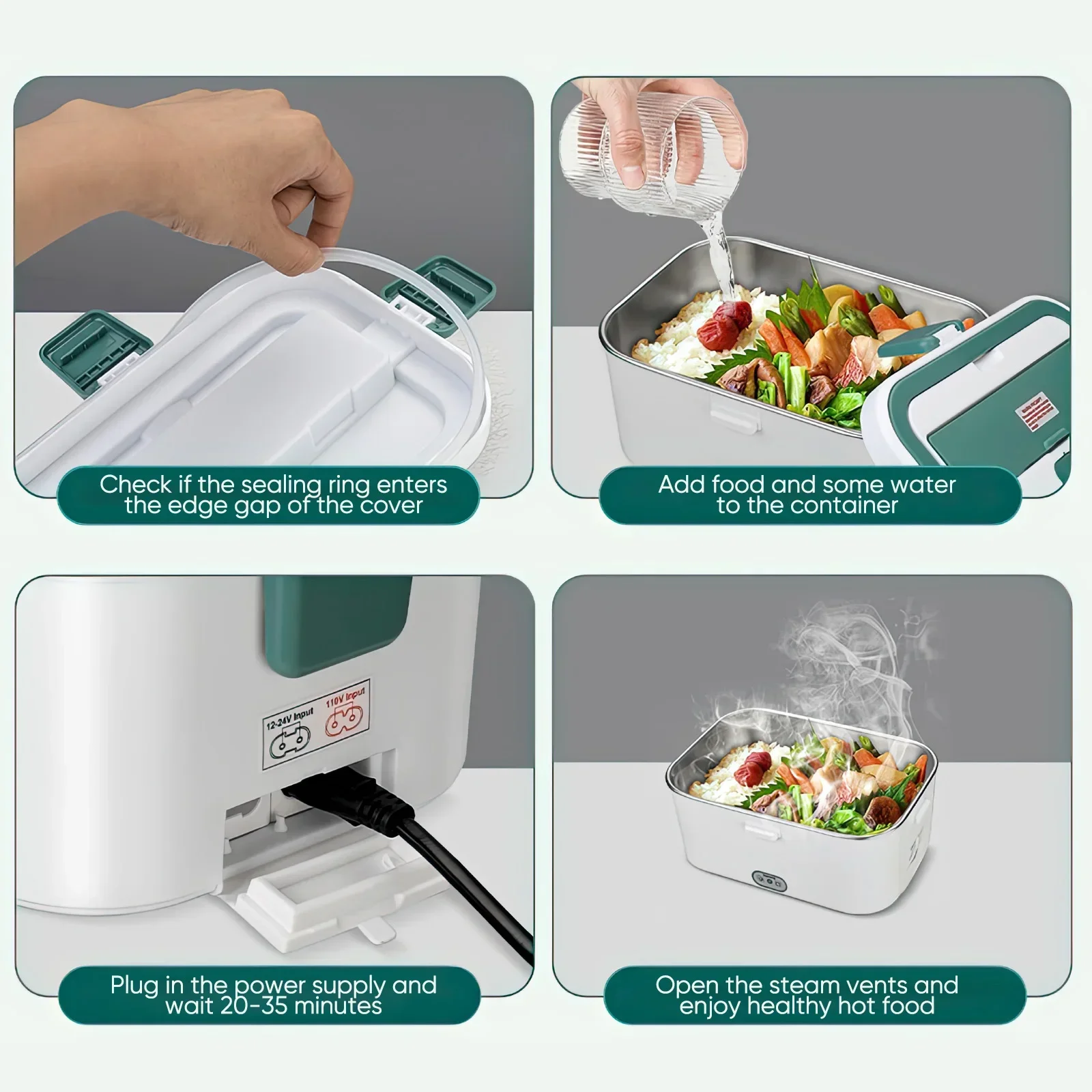 Electric Lunch Box Food Warmer - огляд і ціна Outdoor Camping Box