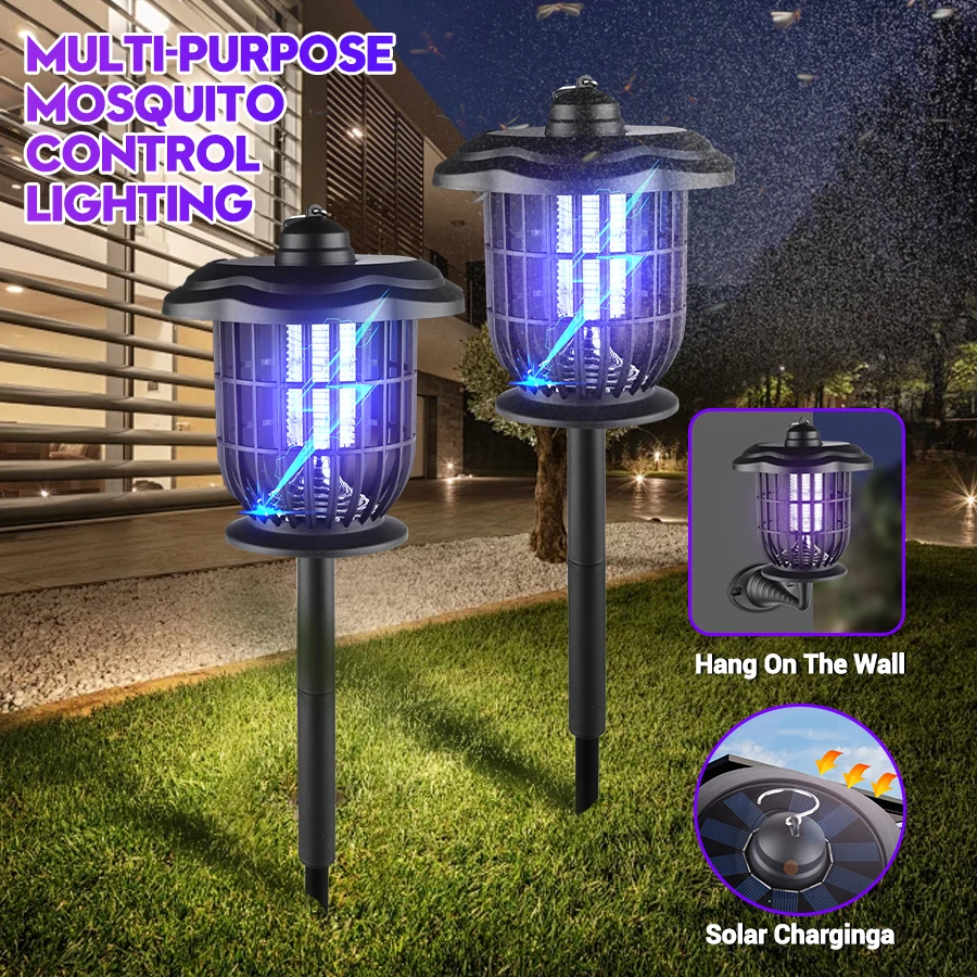 2-in-1 1200mAh LED Solar Light - огляд і ціна Outdoor Camping Bug Zapper