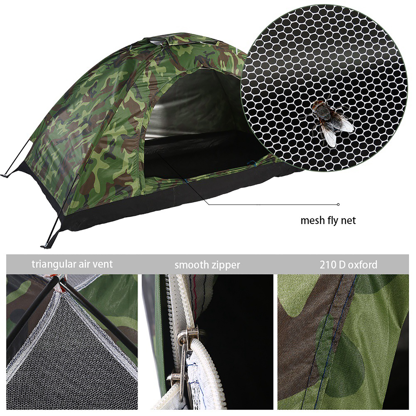 Camouflage Tent One Person Ten - огляд і ціна Outdoor Camping Automatic Quick Opening Tent