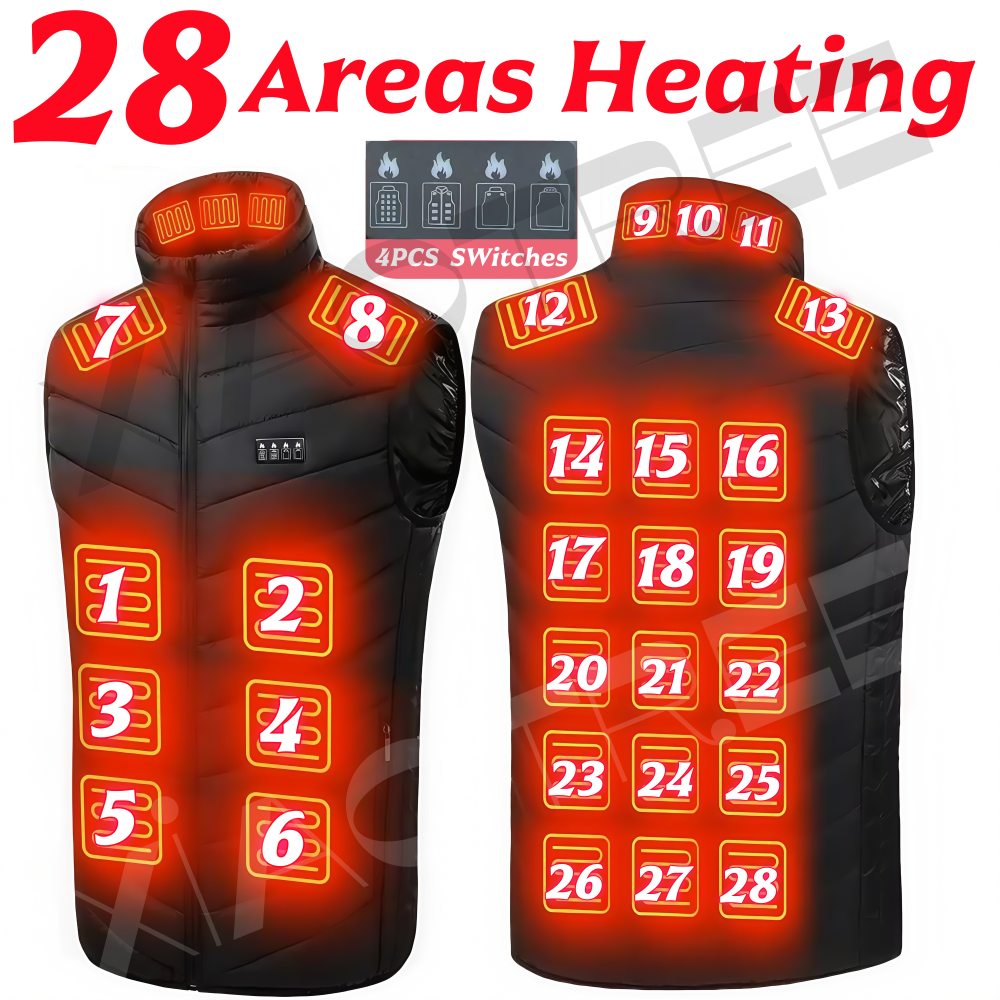 28/9 Areas Heated Vest Men Jac - огляд і ціна Outdoor Camping Jacket