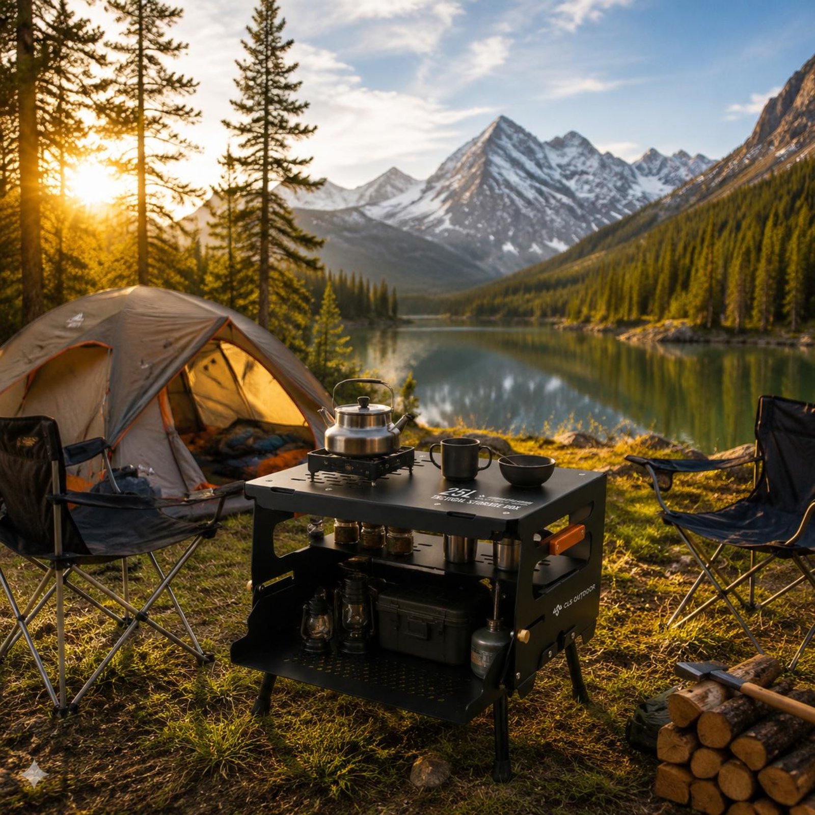 Folding Camping Storage Box La - огляд і ціна Camp Table Folding