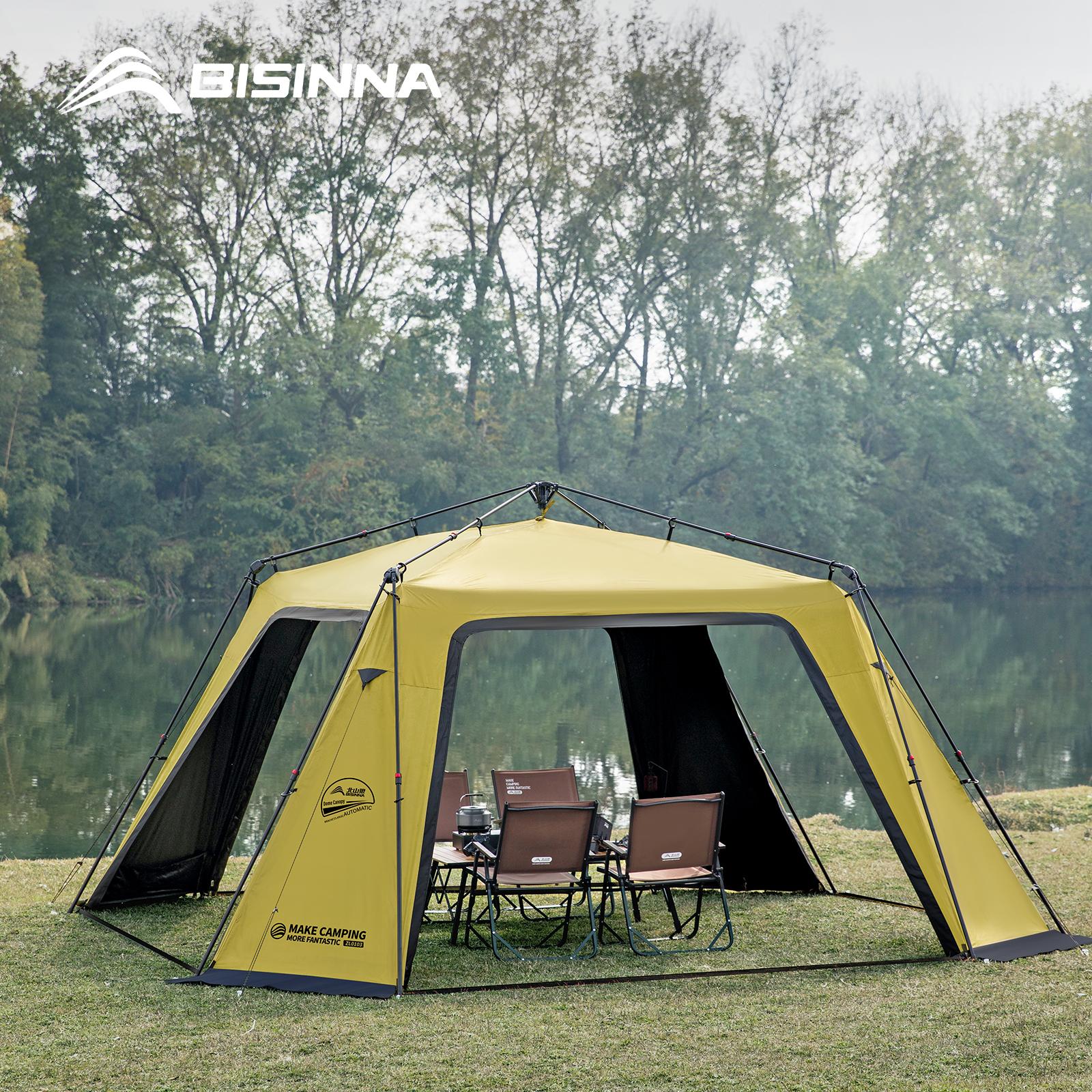 BISINNA 6-8 Persons One-touch  - огляд і ціна Outdoor Camping Automatic Quick Opening Tent
