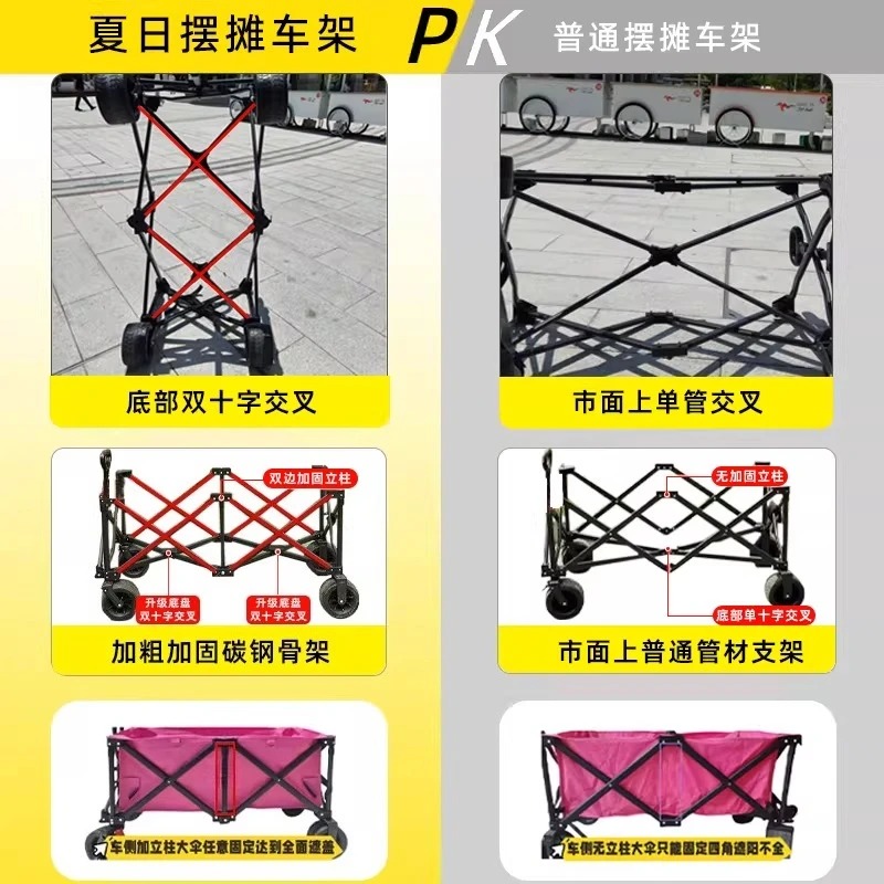 Stall Trolley with Large Table - огляд і ціна Camp Table Folding
